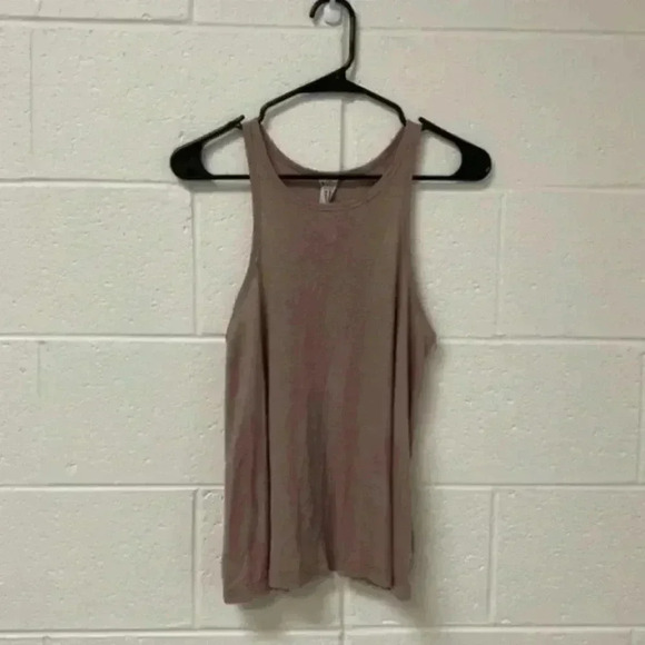 Free people dark beige tank top in size small - Picture 1 of 4